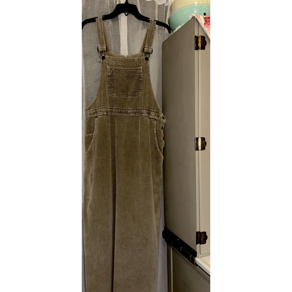 Vintage Eddie Bauer Corduroy Overall Dress Medium Y2k Country Cottagecore